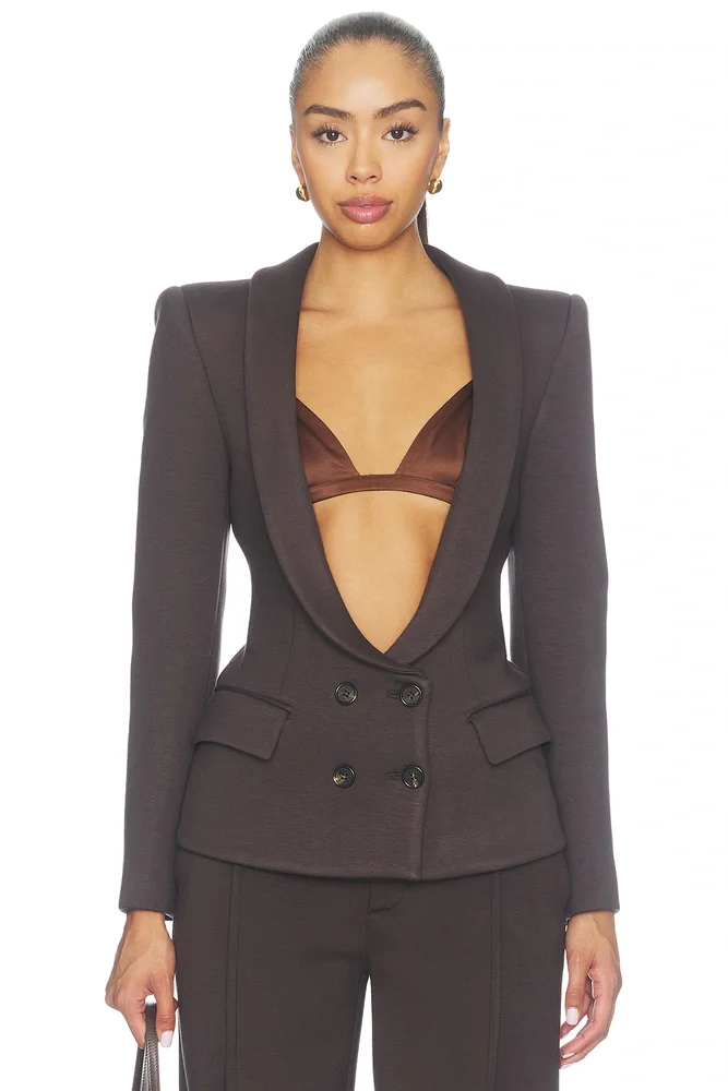 Rosette Double-breasted Blazer