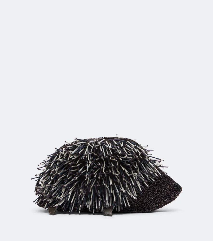Porcupine beaded clutch