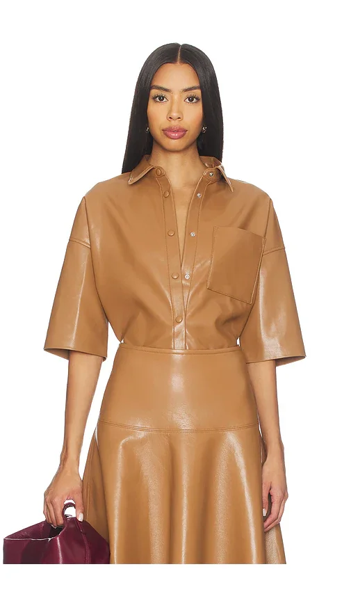 Frances Cropped Cape Button Up