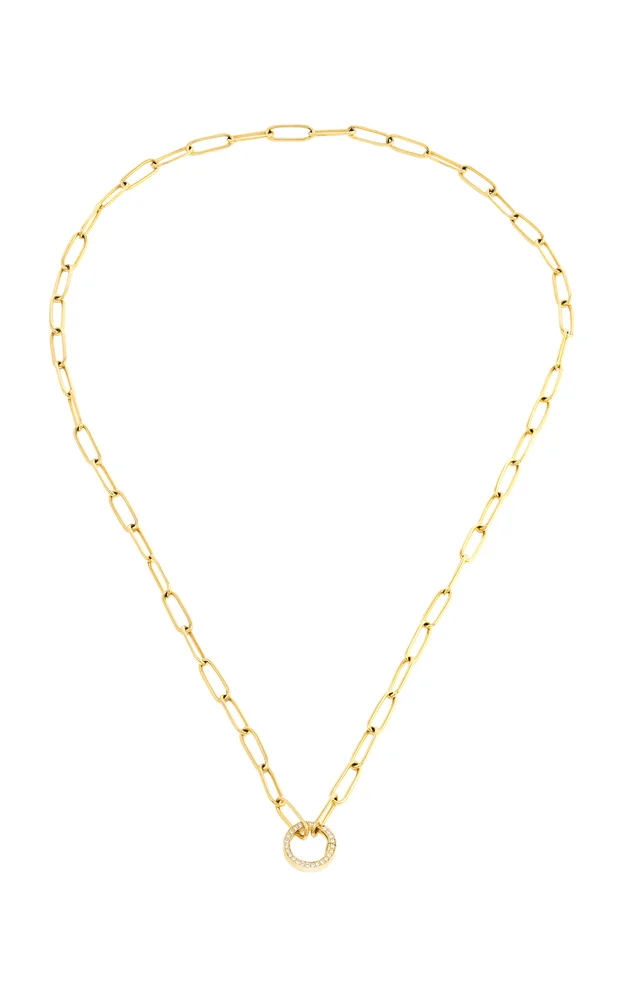Mini Charm 18K Yellow Gold Diamond Chain