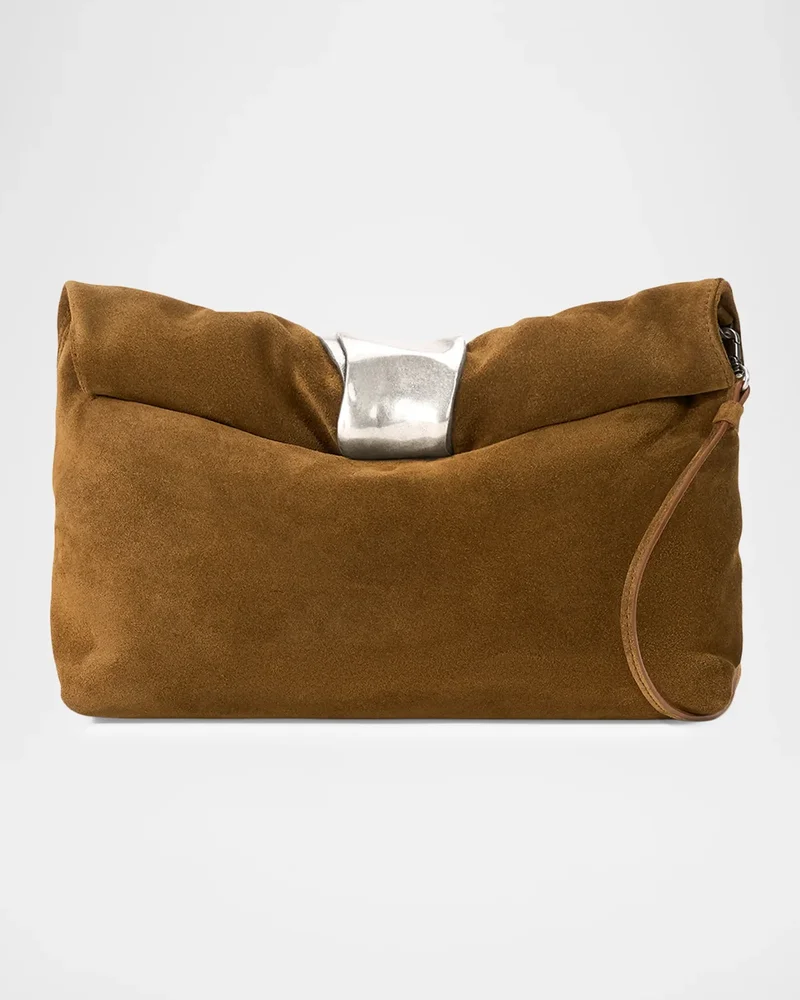 Cuff Suede Clutch