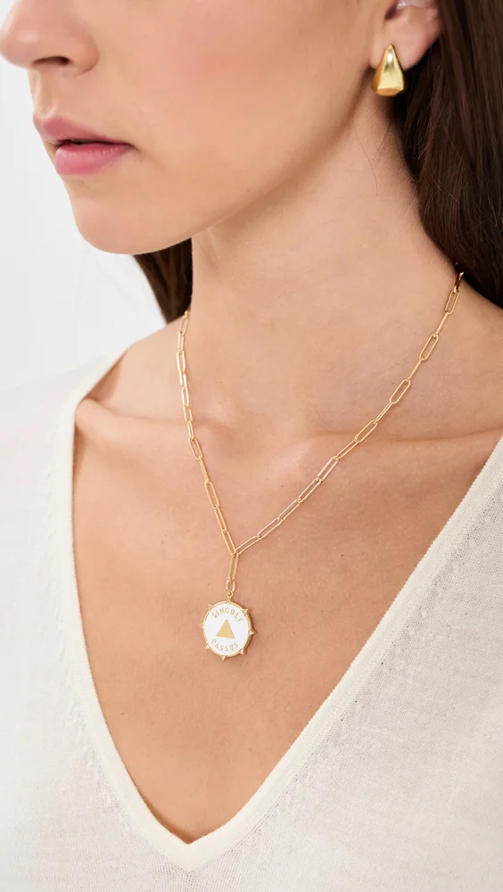 Enamel Resilience Bee Coin Necklace