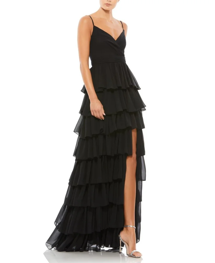 Sleeveless Gown with Ruffled Skirt
