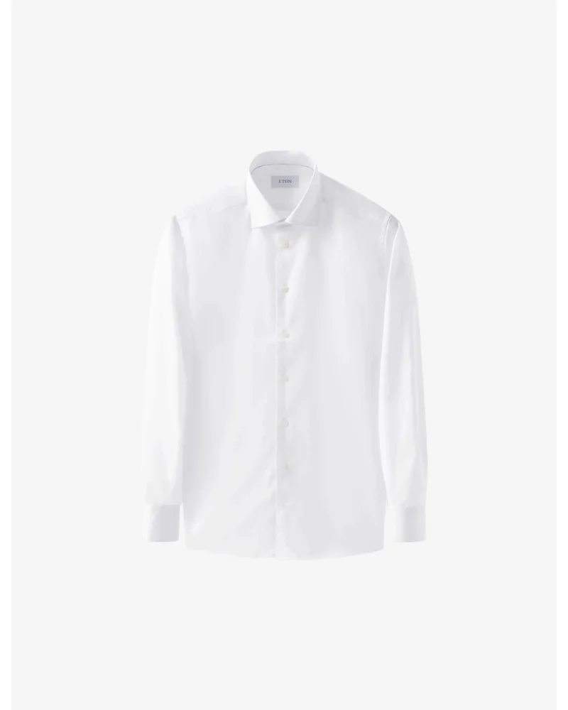 Cutaway-Collar Single-Cuff Slim-Fit Cotton-Twill Shirt