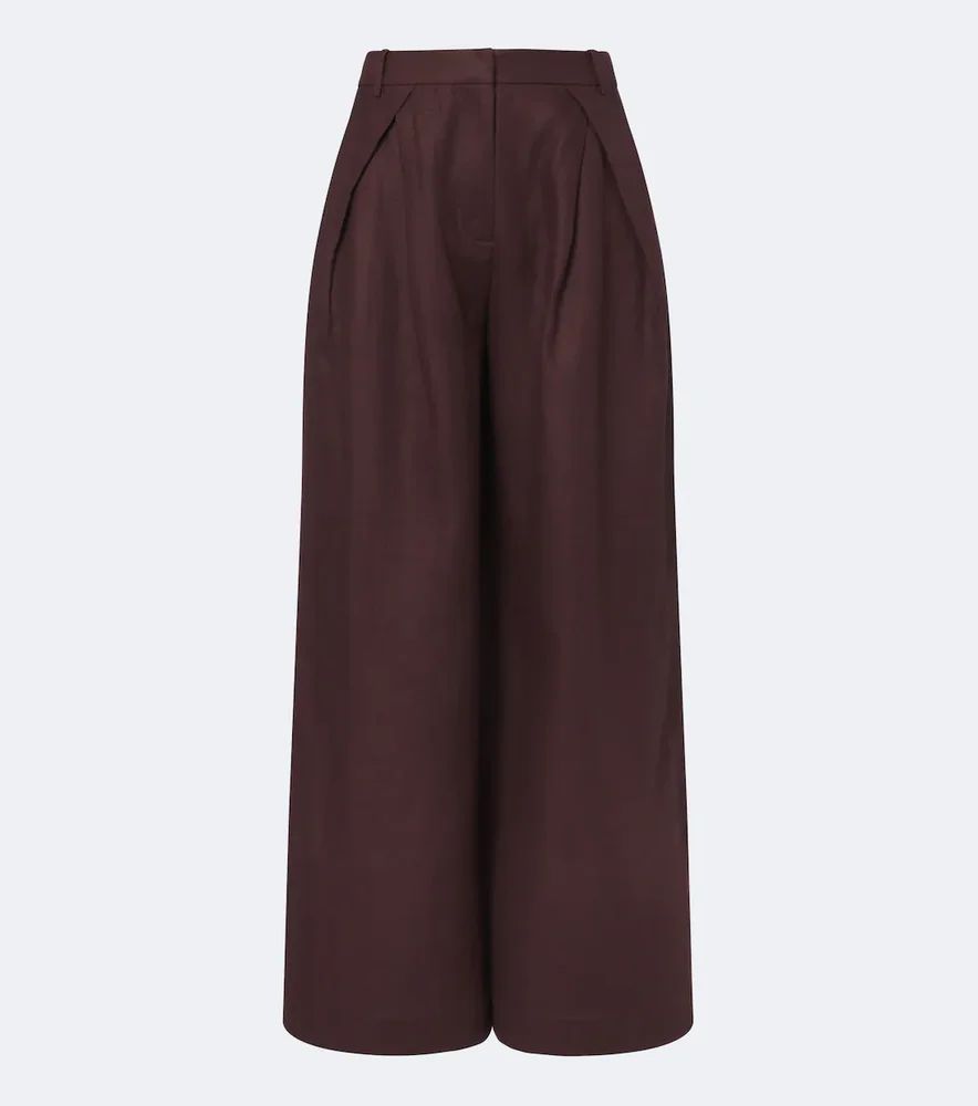 Sofia linen wide-leg pants