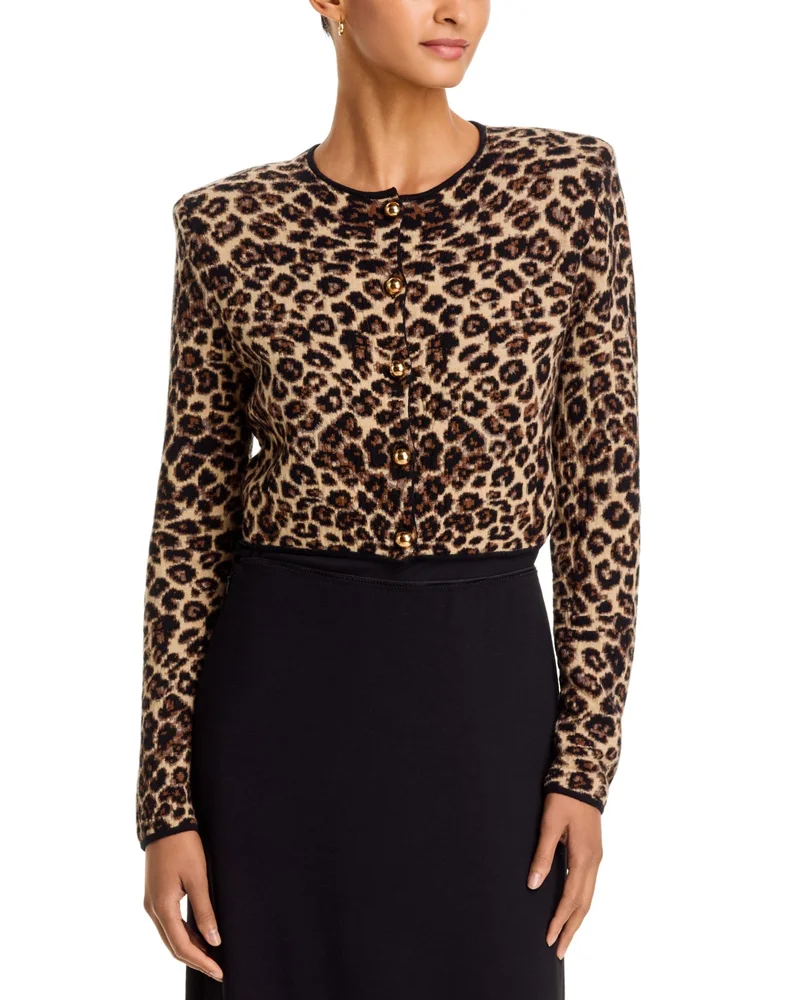 Indira Wool Cropped Cardigan Sweater