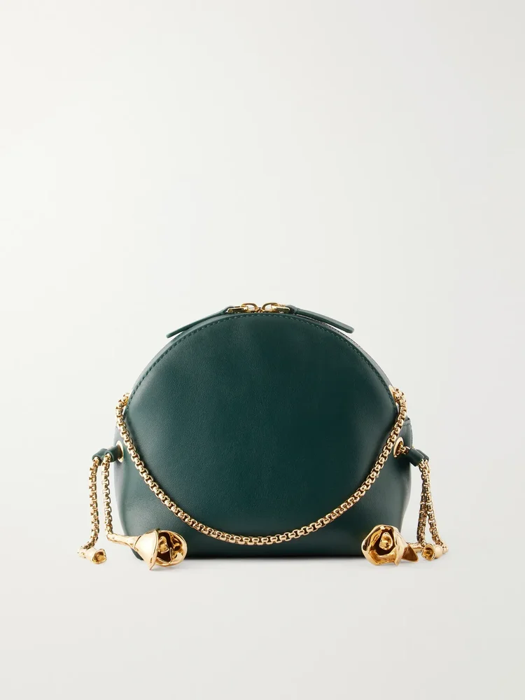 Flora leather shoulder bag