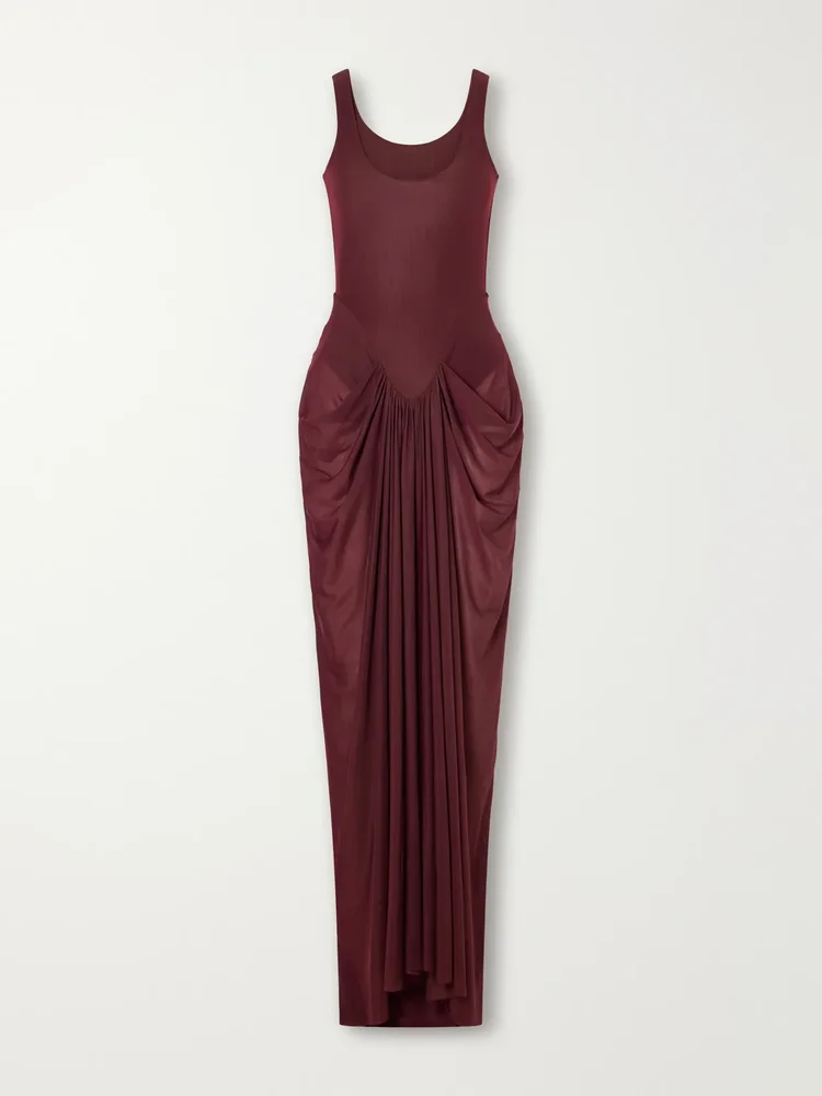 Aria ruched jersey maxi dress