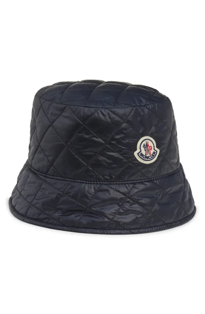 Diamond Quilted Nylon Bucket Hat