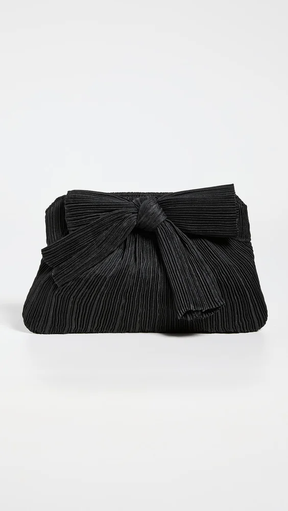 Rayne Pleated Frame Clutch with Bow