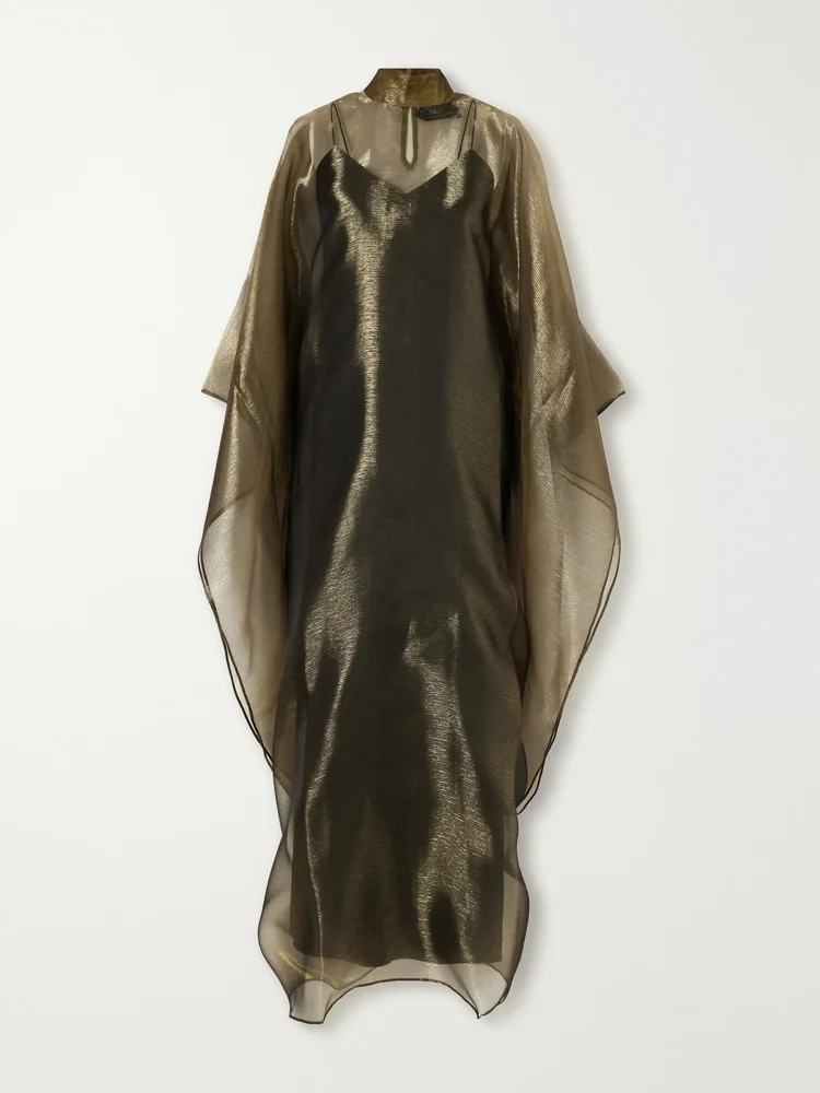 Sphinx lurex fil-coupé gown