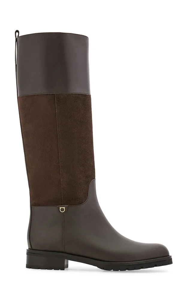 OFELY Calfskin Leather Knee Boots