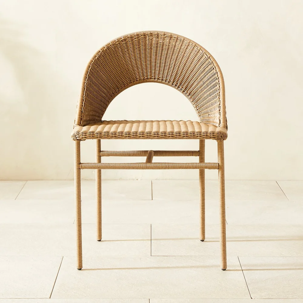 Arly Light Brown All-Weather Rattan Dining Chair