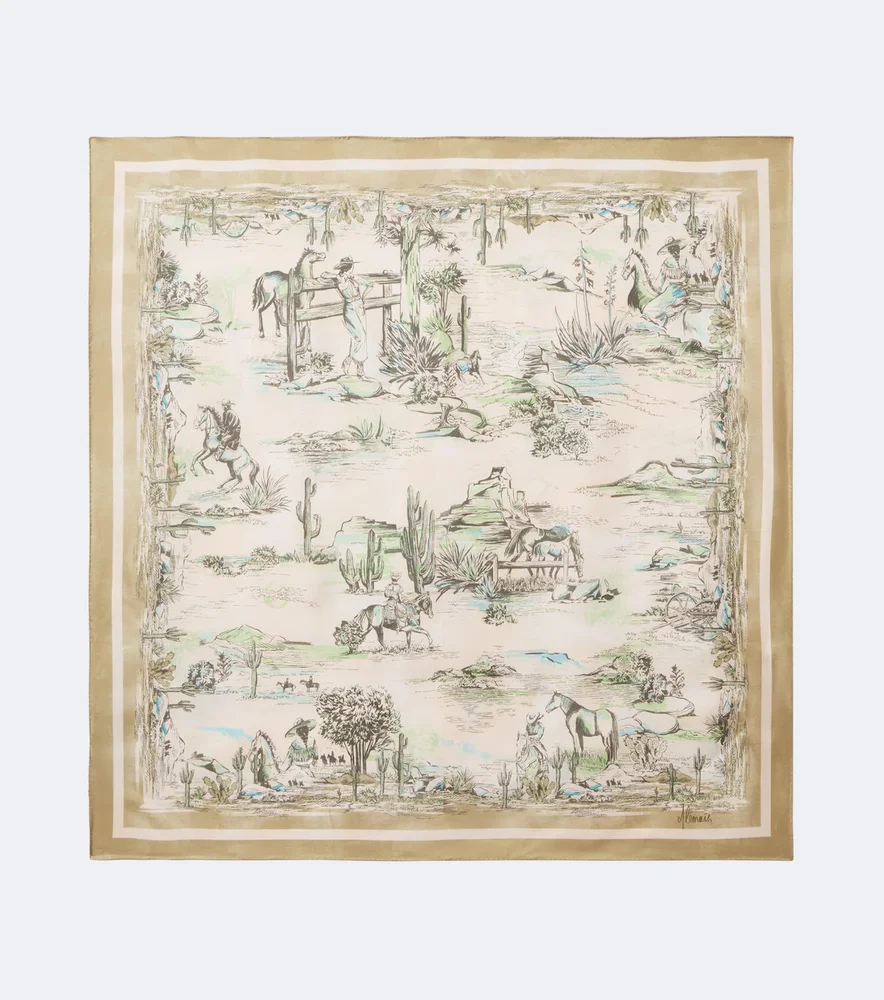 Scout printed silk scarf