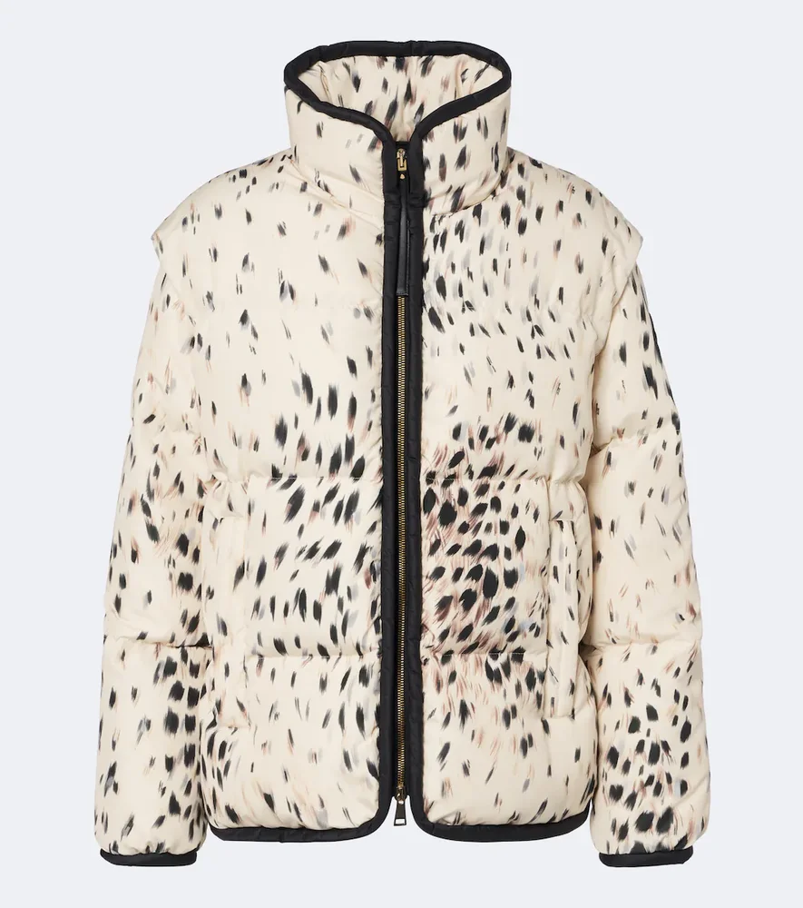 Printed technical down jacket