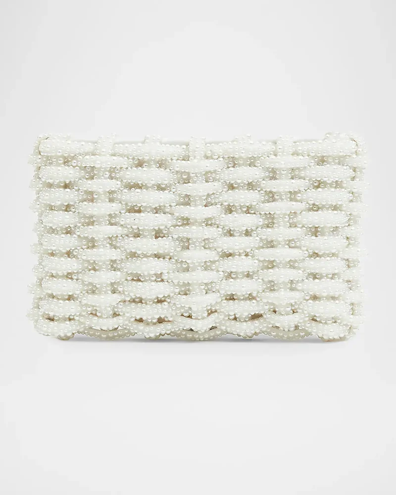Morgan Pearlescent-Woven Clutch