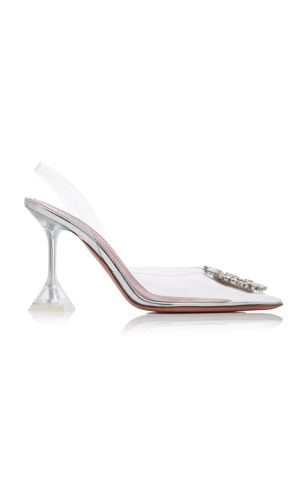 Begum Crystal-Embellished PVC Pumps