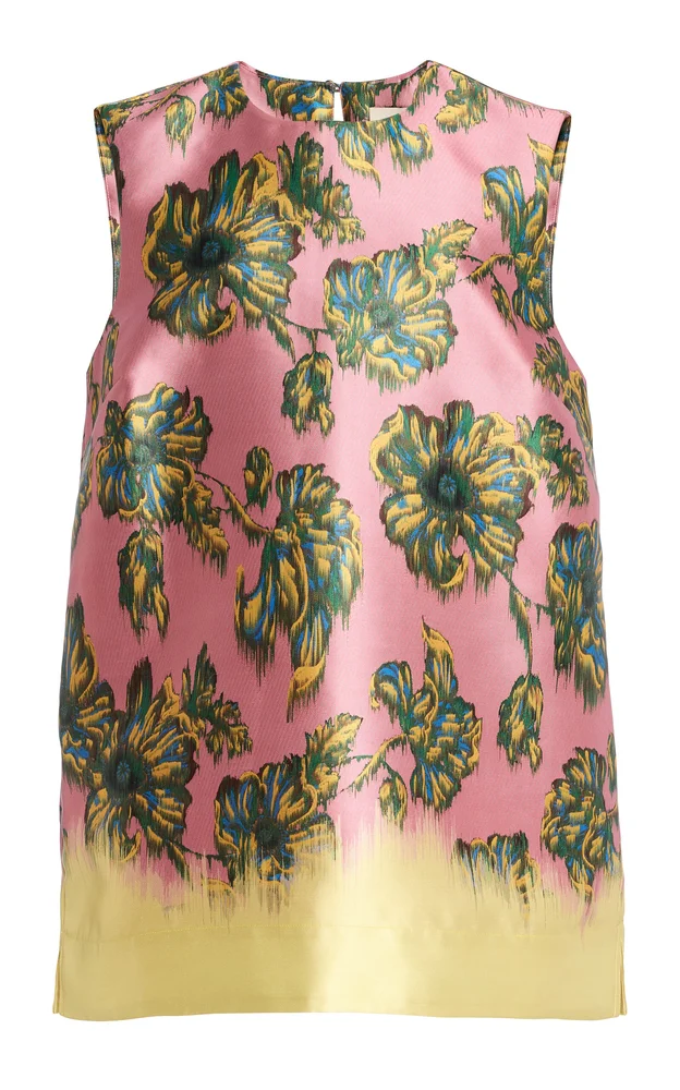 Faye Floral Satin Tunic Top