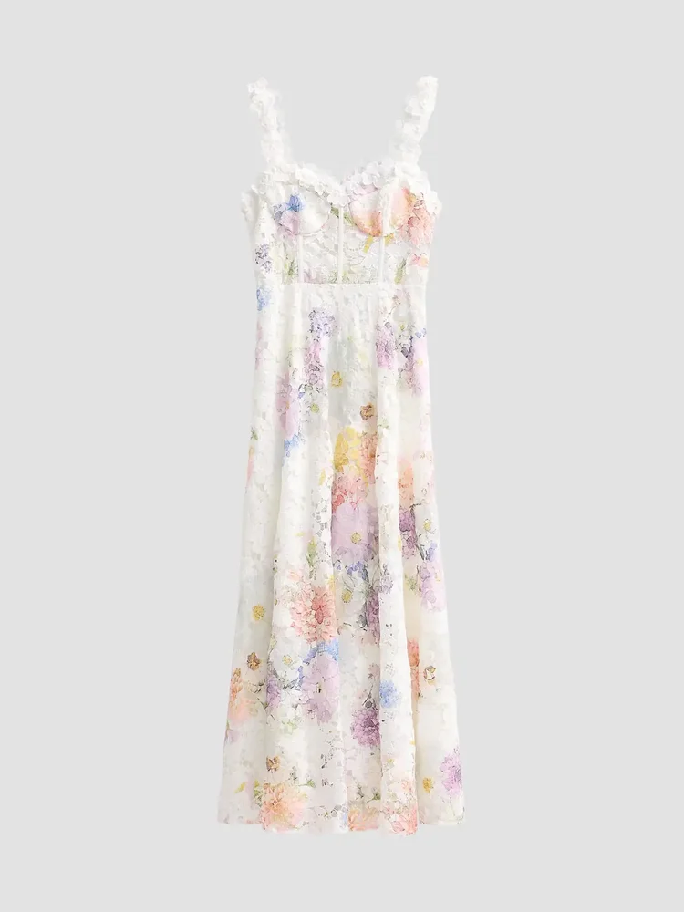 Aveline Floral Lace Maxi Dress