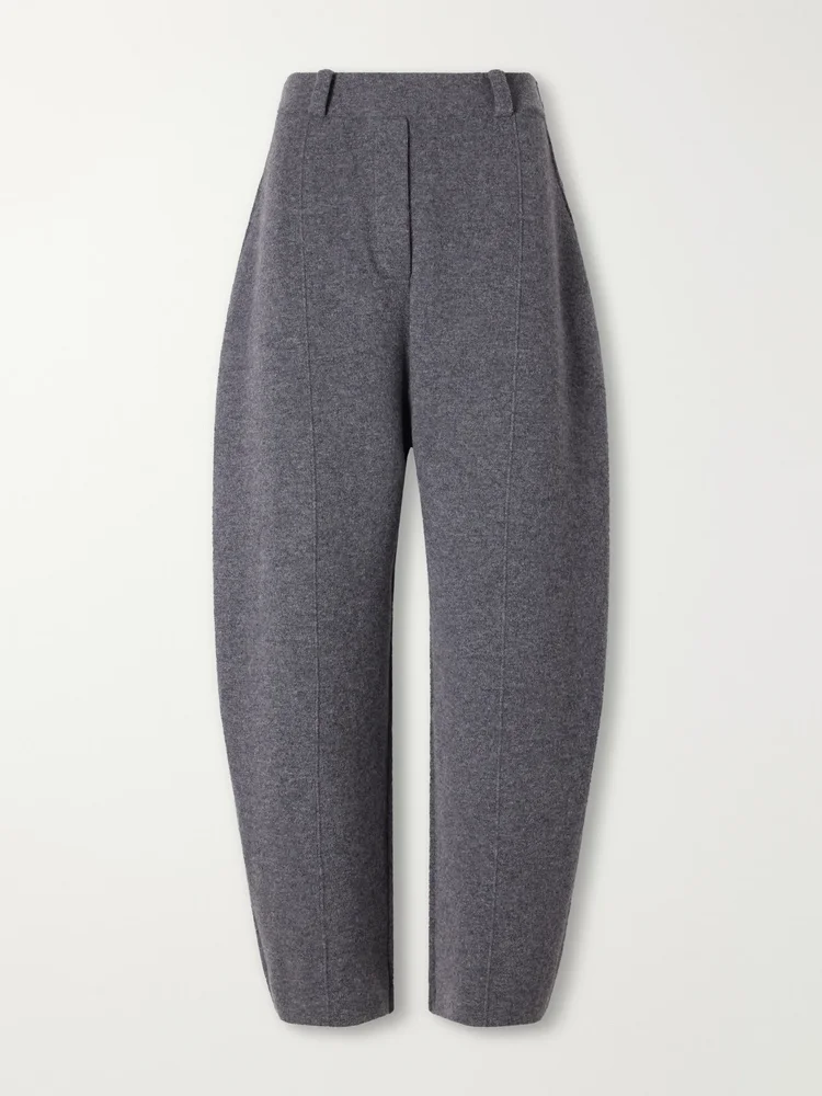 Wrenda cashmere barrel-leg pants