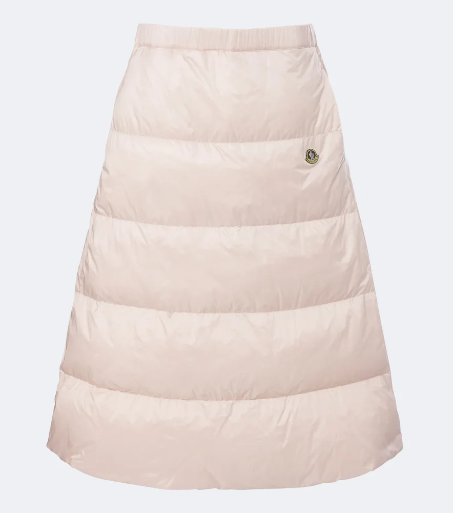 Down-paneled midi skirt