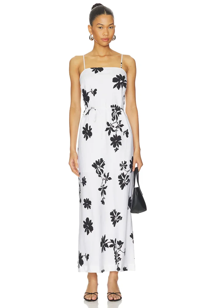 May Flower Bias Cut Maxi Dress