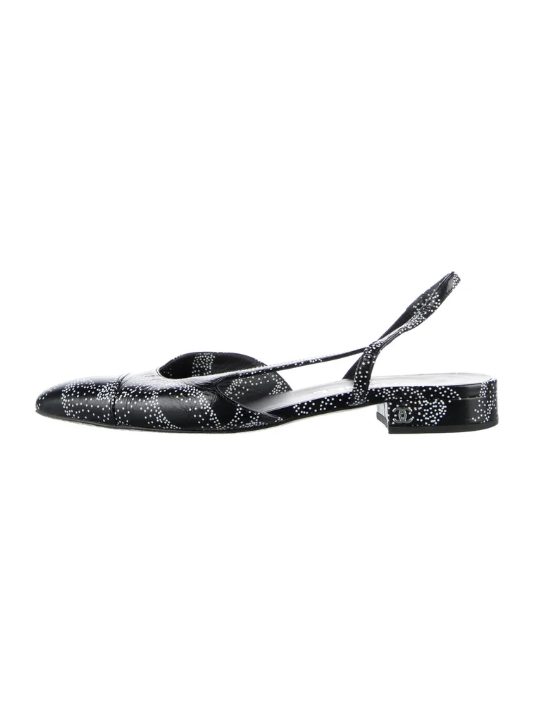 Pre-Owned 2023 Interlocking CC Logo Slingback Flats