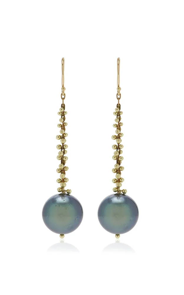 18k Green Gold Tahitian Pearl
