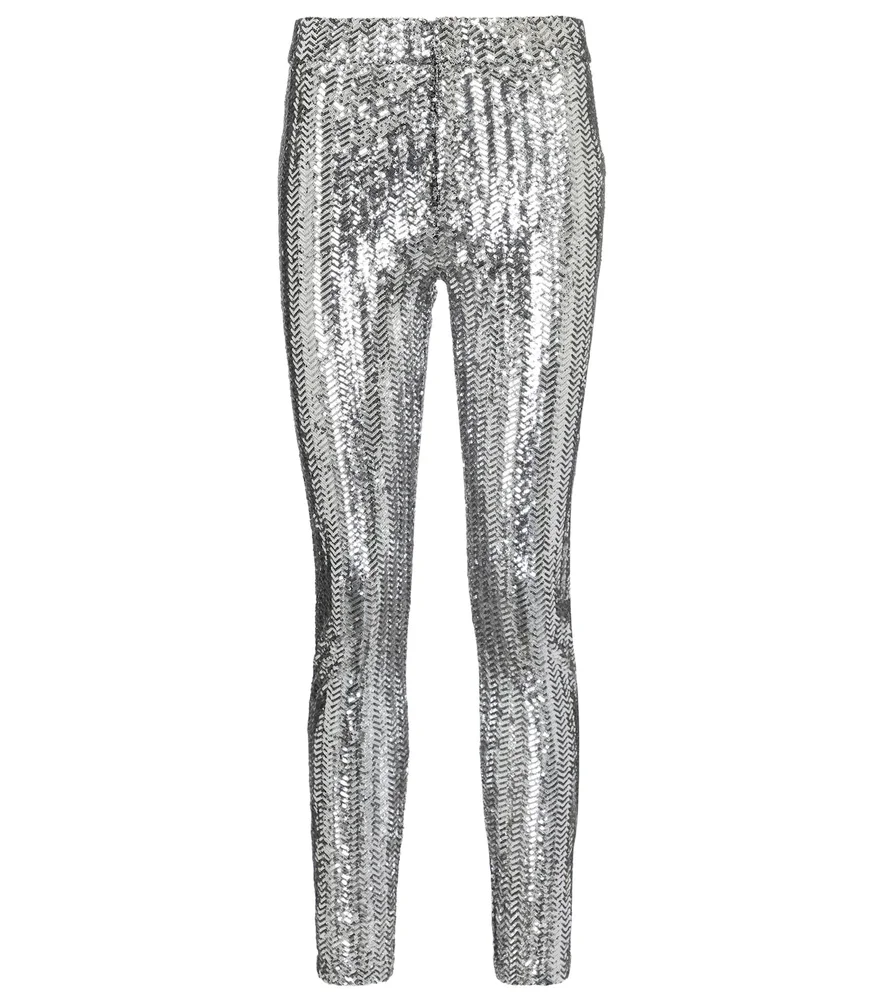 Todiz Sequined High-Rise Skinny Pants