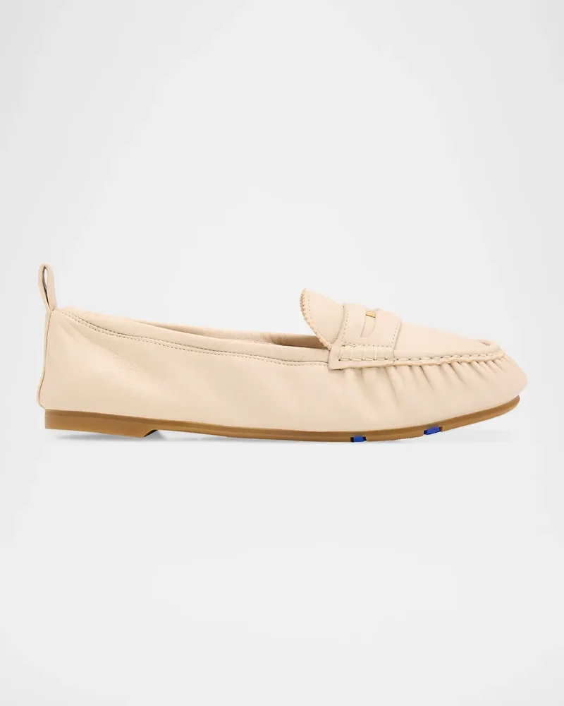 Fawn Leather Loafer Ballerina Flats