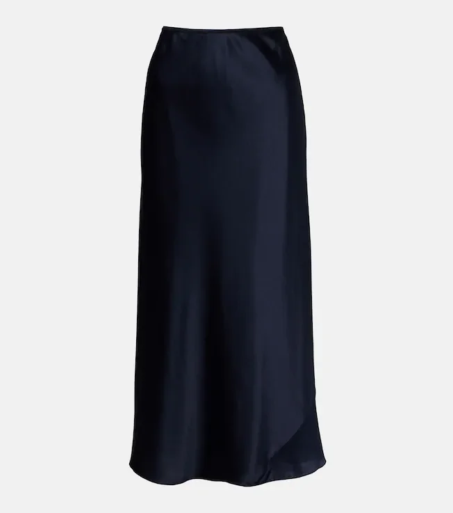 Sense Of Shine silk-blend satin slip skirt