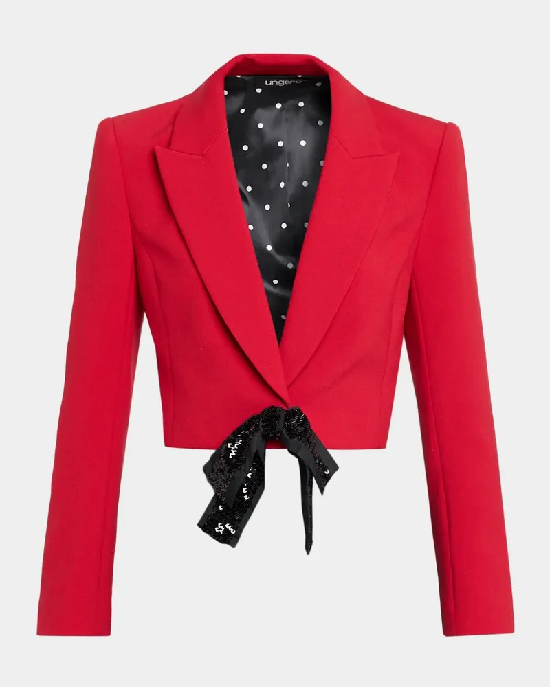 Bria Cropped Peak-Lapel Jacket
