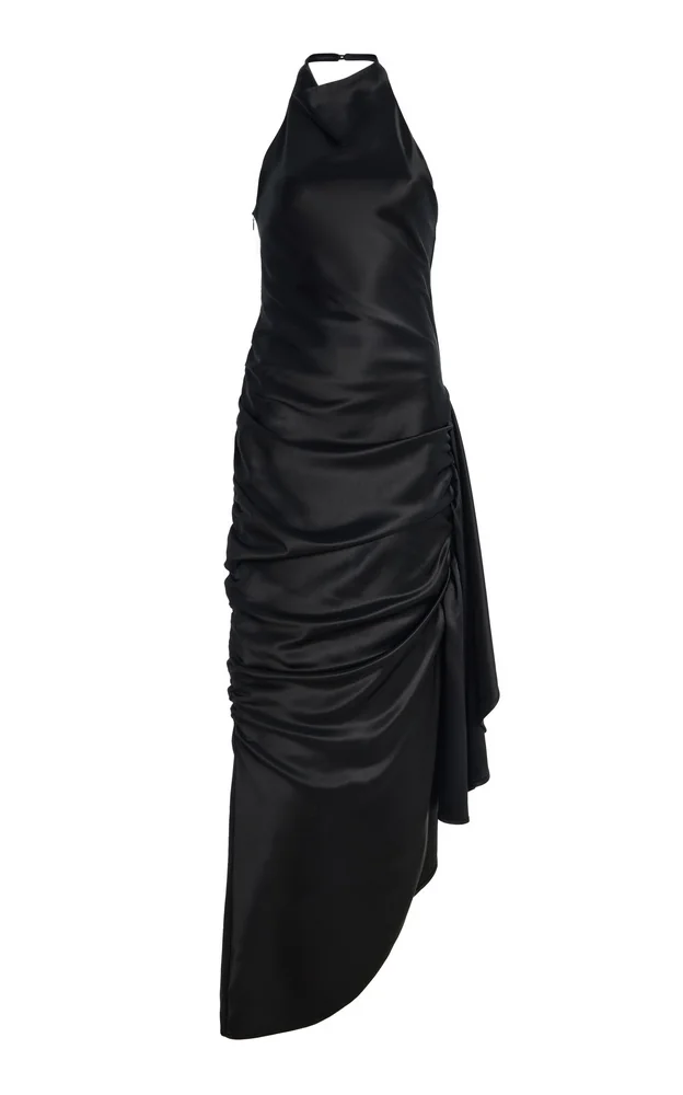 Mase Ruched Satin Maxi Dress