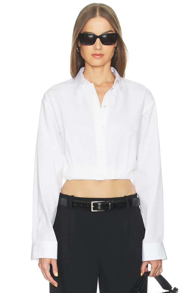 Cropped Gather Shirt