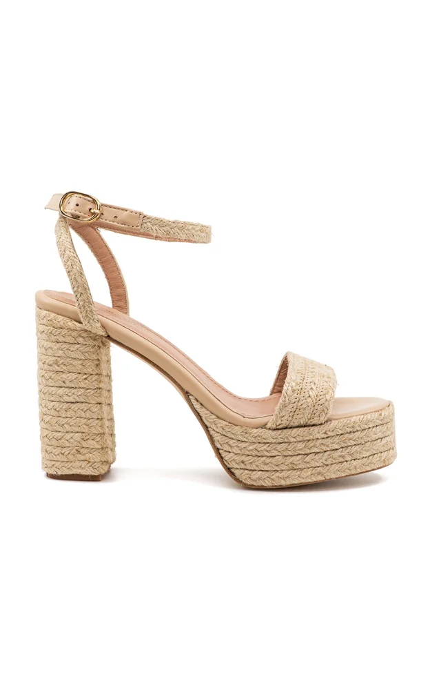 Becka Raffia Platform Sandals