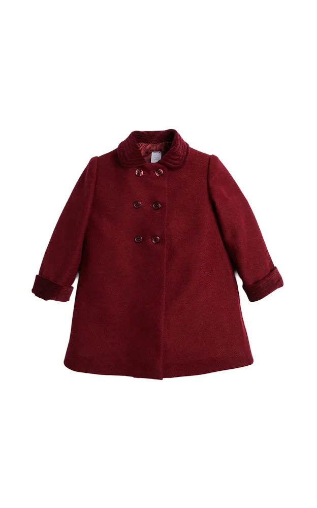 Kids' Wool Double-Breasted Coat