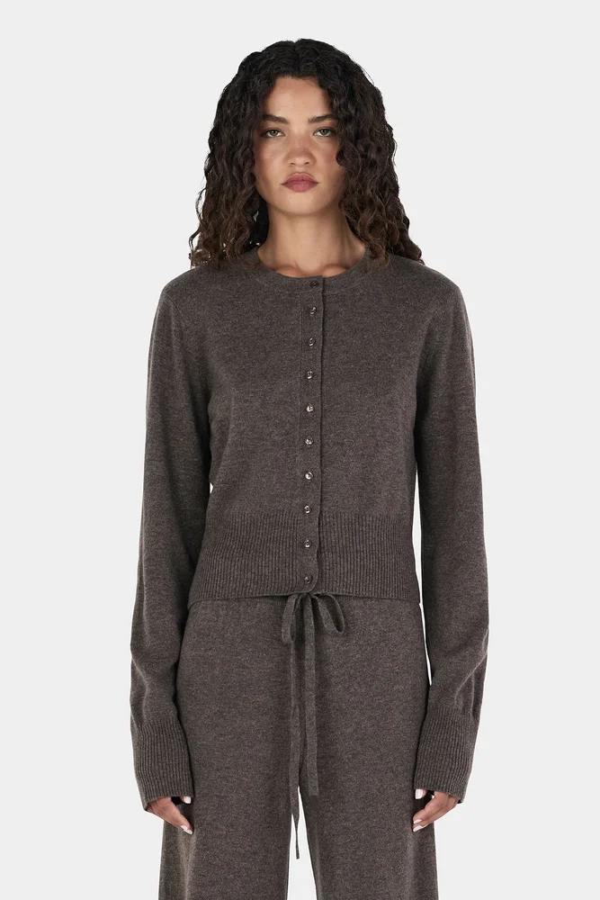 Lucielle Cashmere Cardigan Charcoal