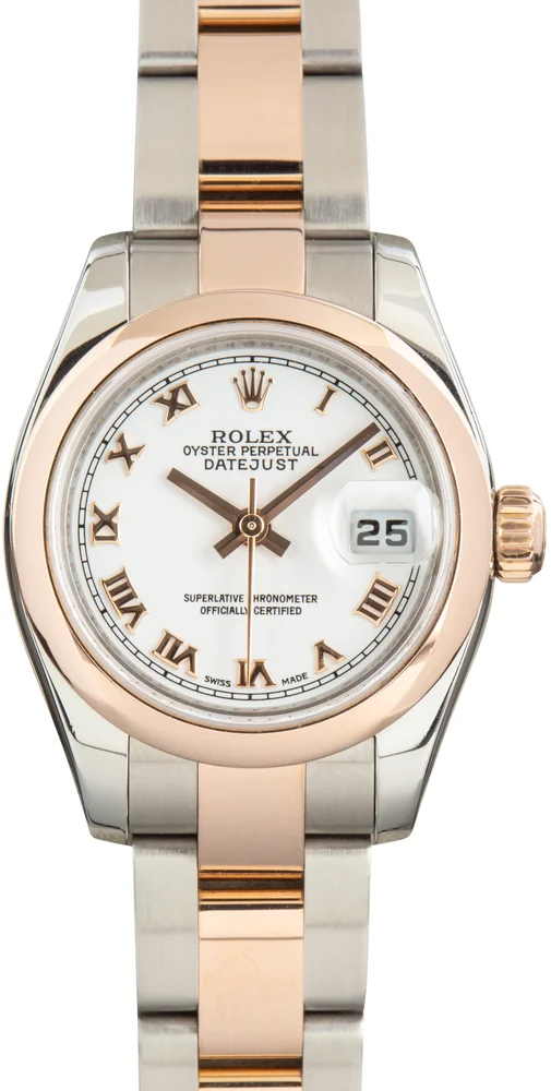 Pre-Owned Lady-Datejust 26 Ref 179161 White Roman Dial