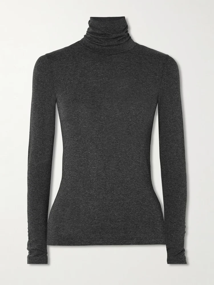 Pascale Stretch-Jersey Turtleneck Top