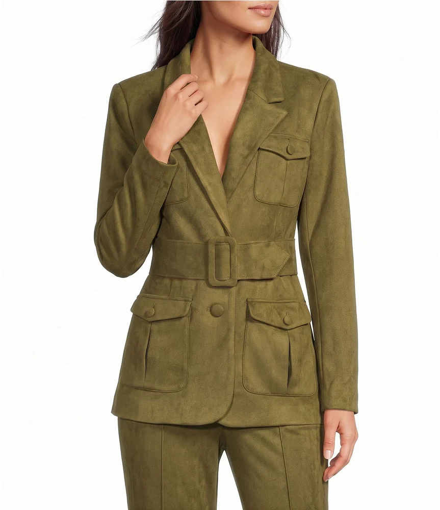 Belle by Badgley Mischka x Bracie Aston Carol Suede Coordinating Jacket