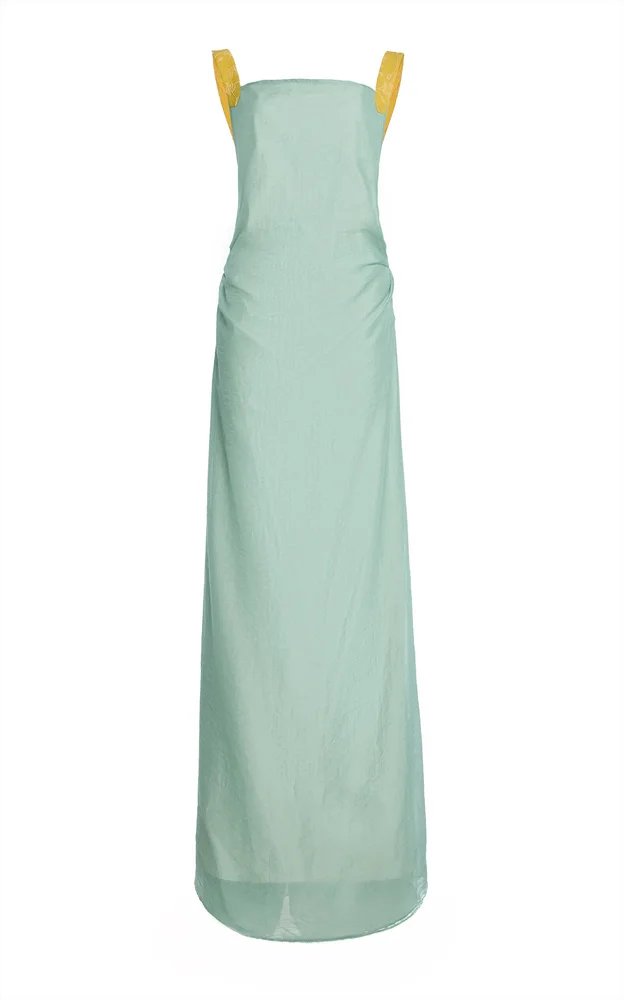 Exclusive Just A Small Gathering Linen-Blend Gown