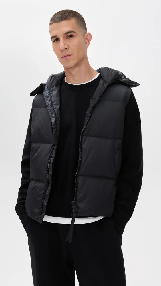 Hybridge Groove Knit Hooded Jacket