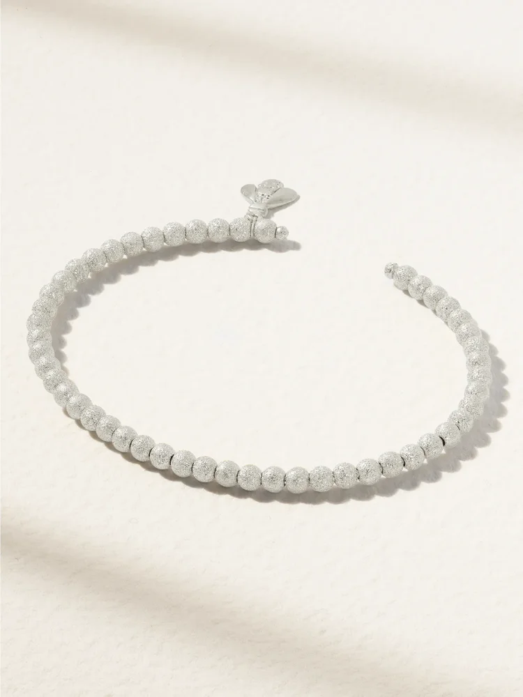Florentine Finish 18-karat white gold bracelet