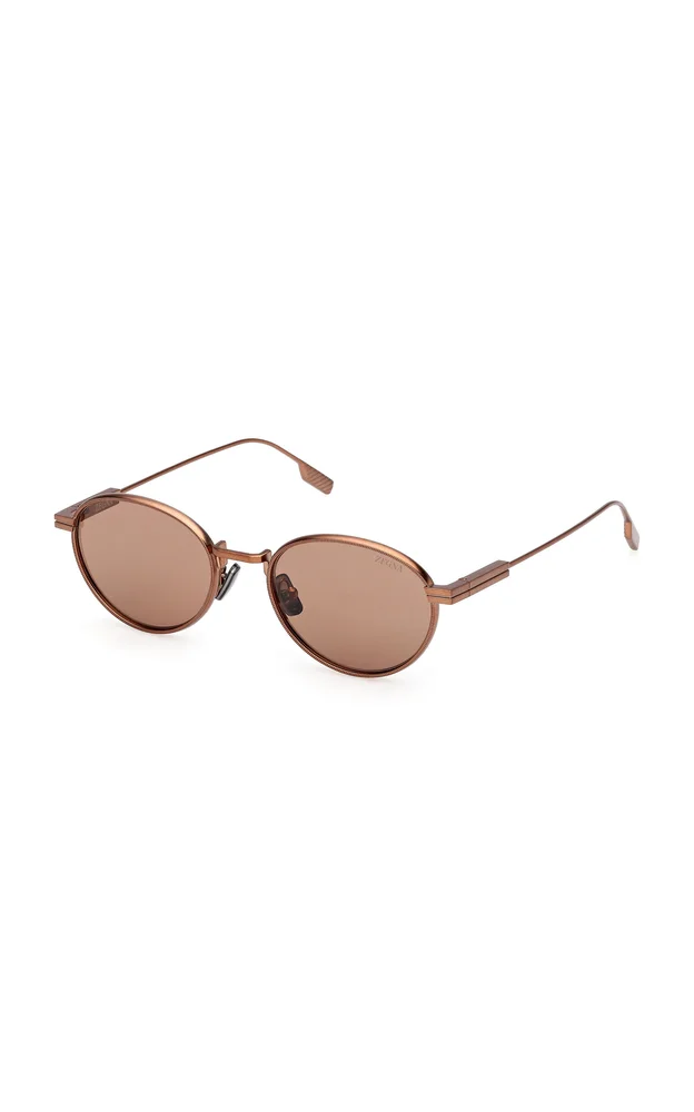 Zegna Matte Satin Aniline Sunglasses