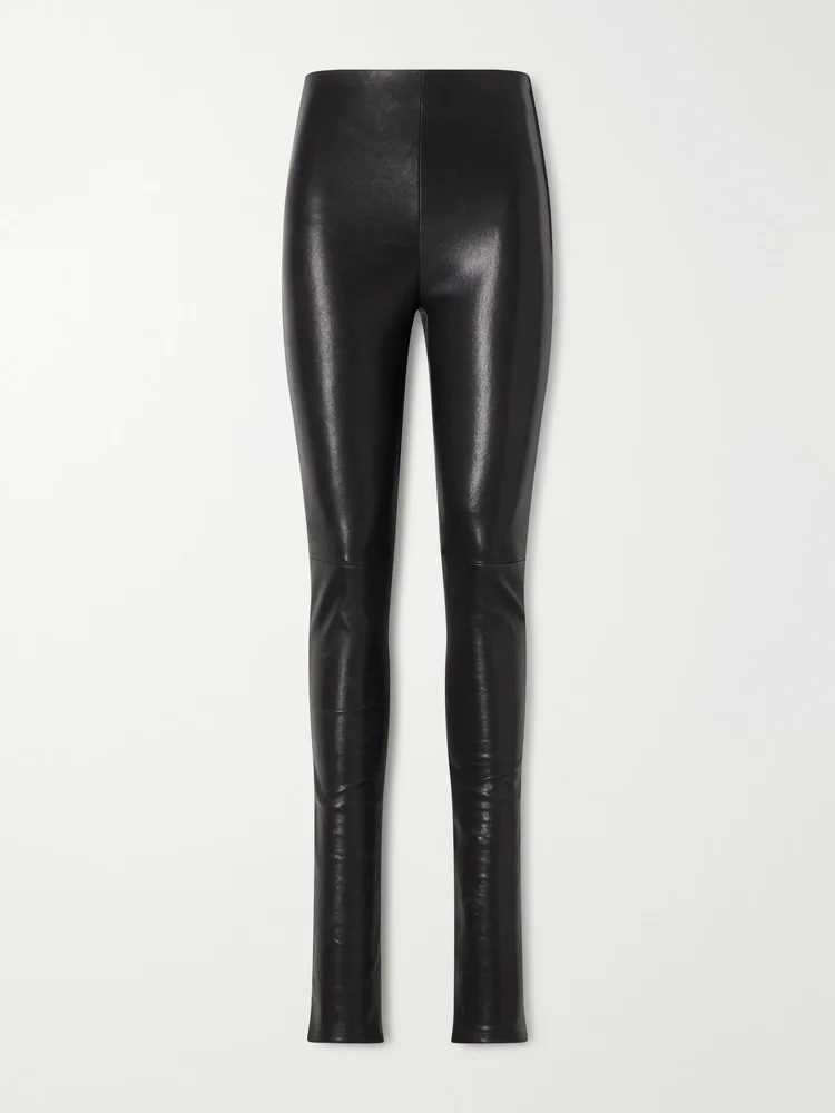 Florence leather skinny-leg pants