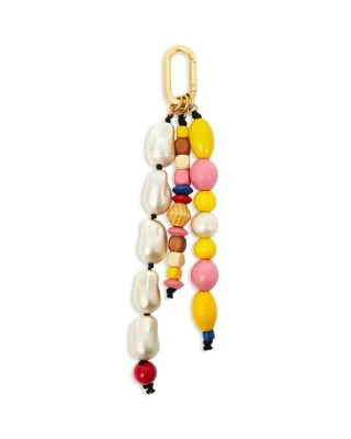 Multi Beaded Bag Charm