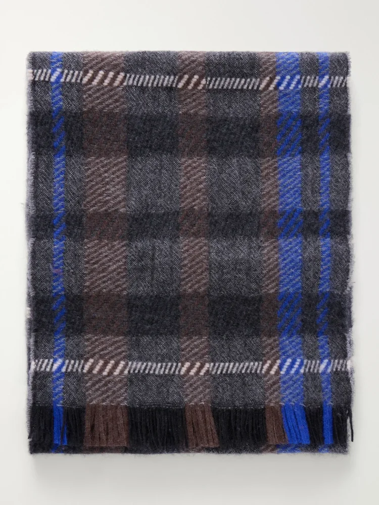 Hirta Checked Cashmere Scarf