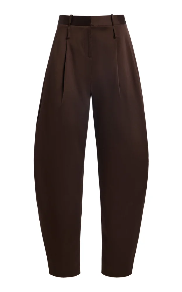 The Dean Pleated Stretch-Mikado Balloon Pants