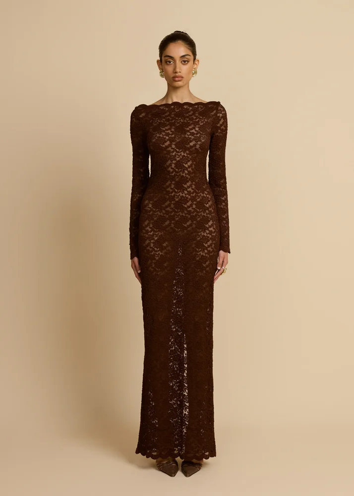 MONET DRESS CHOCOLATE