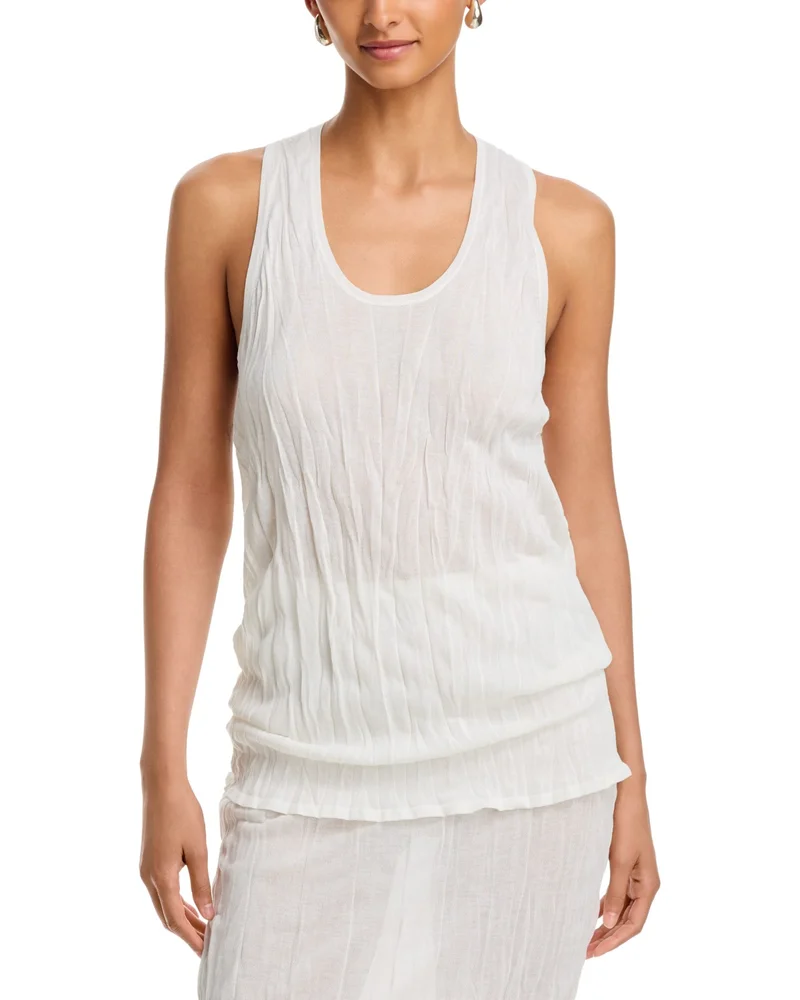 Crinkled Knit Tank